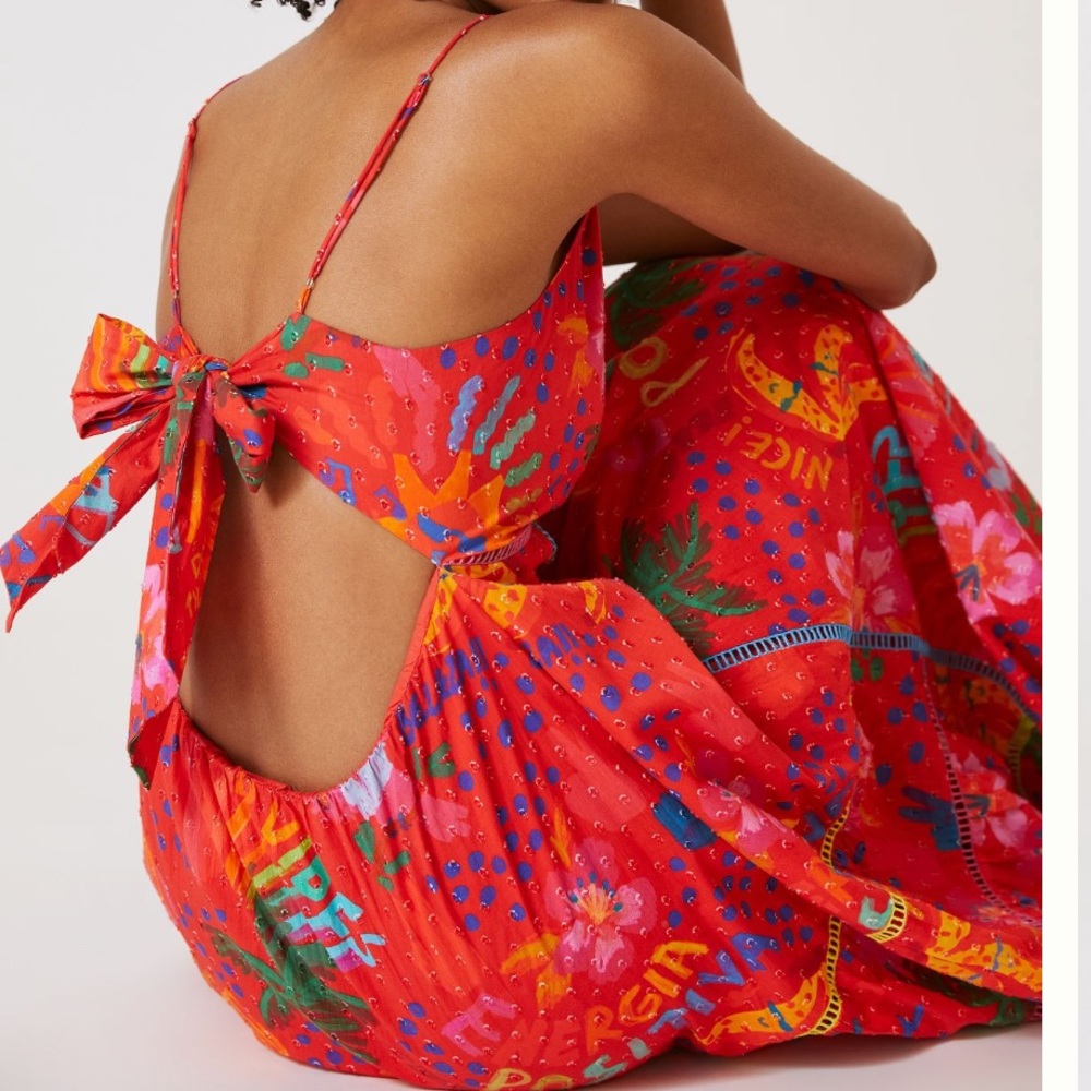 Farm rio printed sleeveless maxi dress